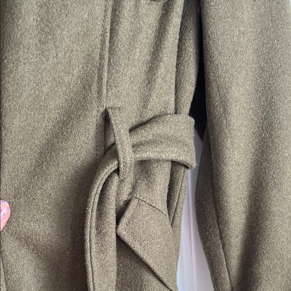 Mossimo Supply Co Green Trench Coat Classic Tailored Design - Picture 11 of 13